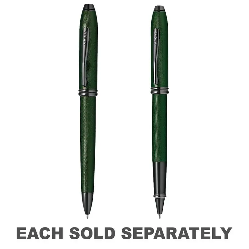 Townsend Green MicroKnurl and HP Black PenBallpoint