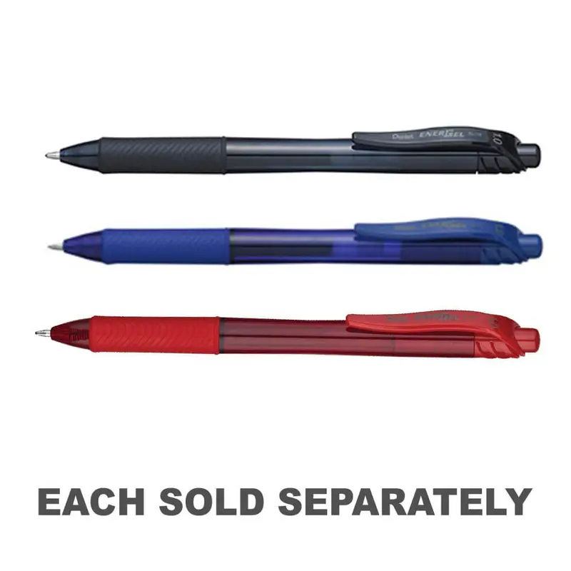 Pentel EnerGel-X Retractable Roller Gel Pen (1.0mm)Black