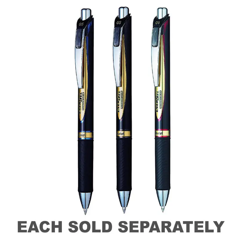 Pentel EnerGel Retractable Metal Tip Pen (0.5mm)Black