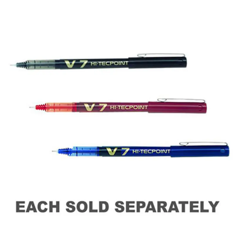 Pilot V7 Hi-Tecpoint Ultra Rollerball Fine Pen 12pcsBlack