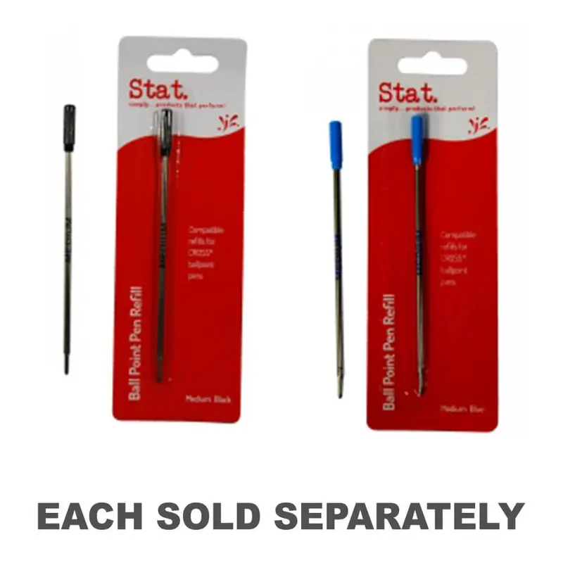 Stat Cross Ballpoint Pen Refill Medium (Pack of 10)Black