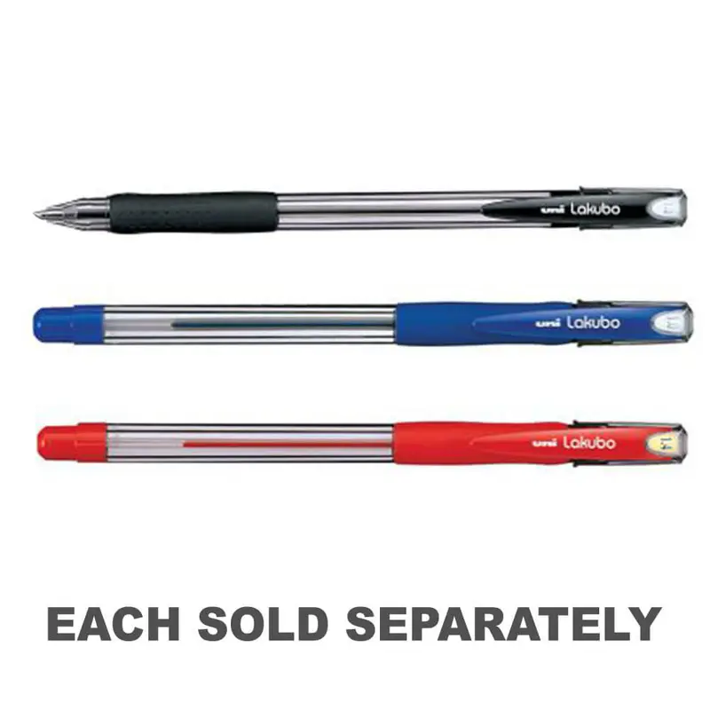 Uni Lakubo Ballpoint Pen 12pcs (Medium)Red
