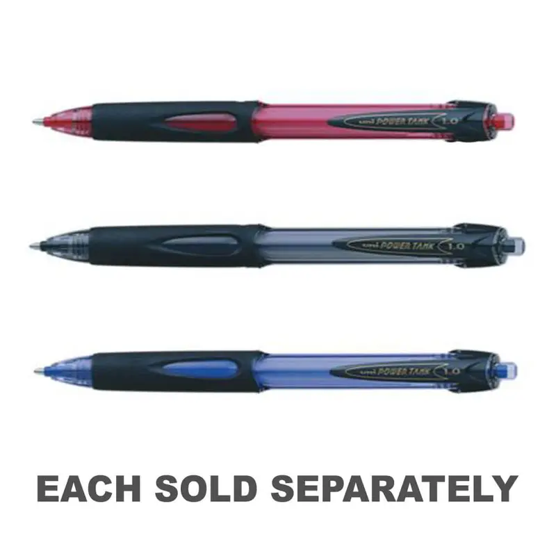 Uni Power Tank Retractable Medium Pen (Box of 12)Black