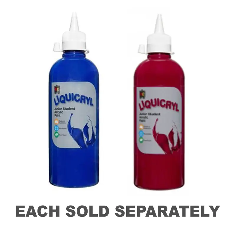 EC Liquicryl Junior Student Acrylic Paint 500mLBrightBlue