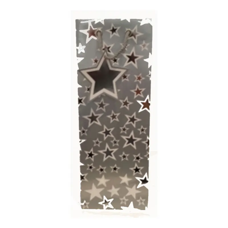 Ozcorp Gift Bag Bottle with Stars (Silver)