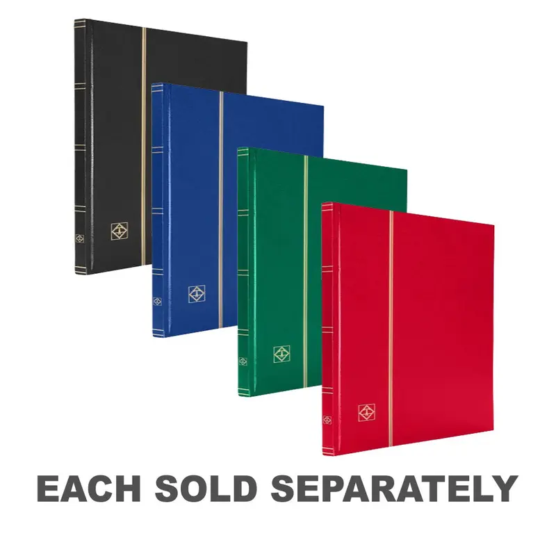Basic Non-Padded A4 Stockbook with 16 Black PagesBlack