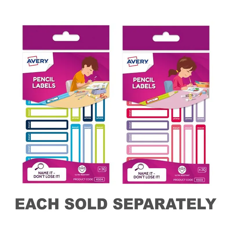 Avery Rectangle Pencil Label 30pcsBoy