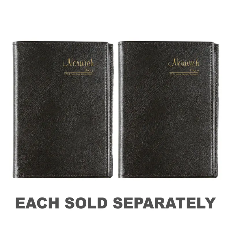 Cumberland Norwich A6 2024 Diary (Black)DTP