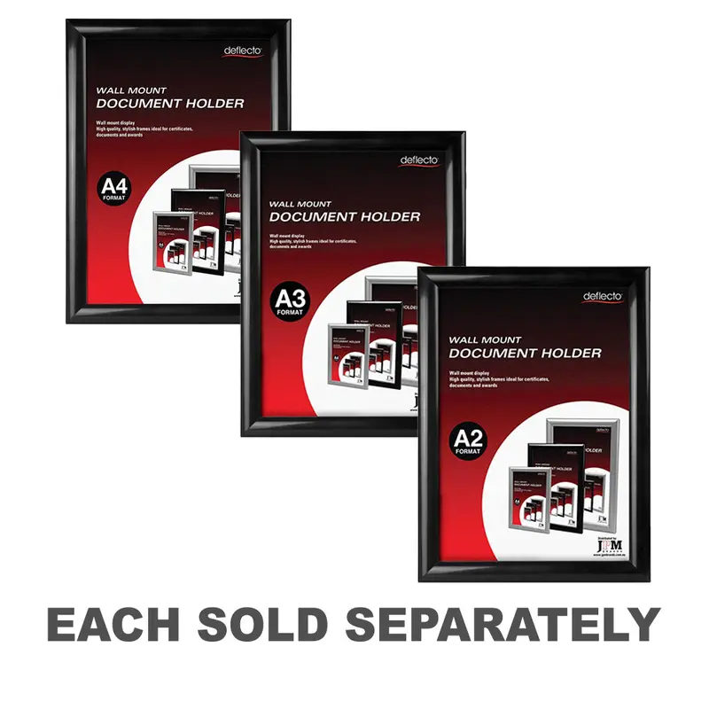 Deflecto Wall-Mounted Document Holder (Black)A2