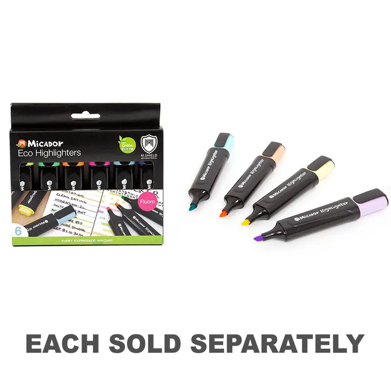 Micador Eco HighlighterWallet of 4