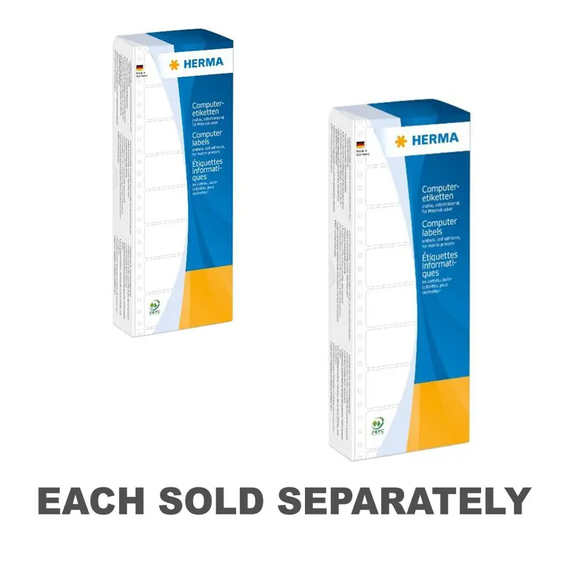 Herma Continuous Adhesive Computer Labels White88.9x23mm