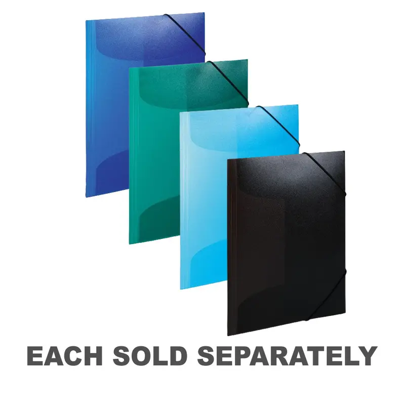 Herma Elasticated Translucent PP Folder A4Black