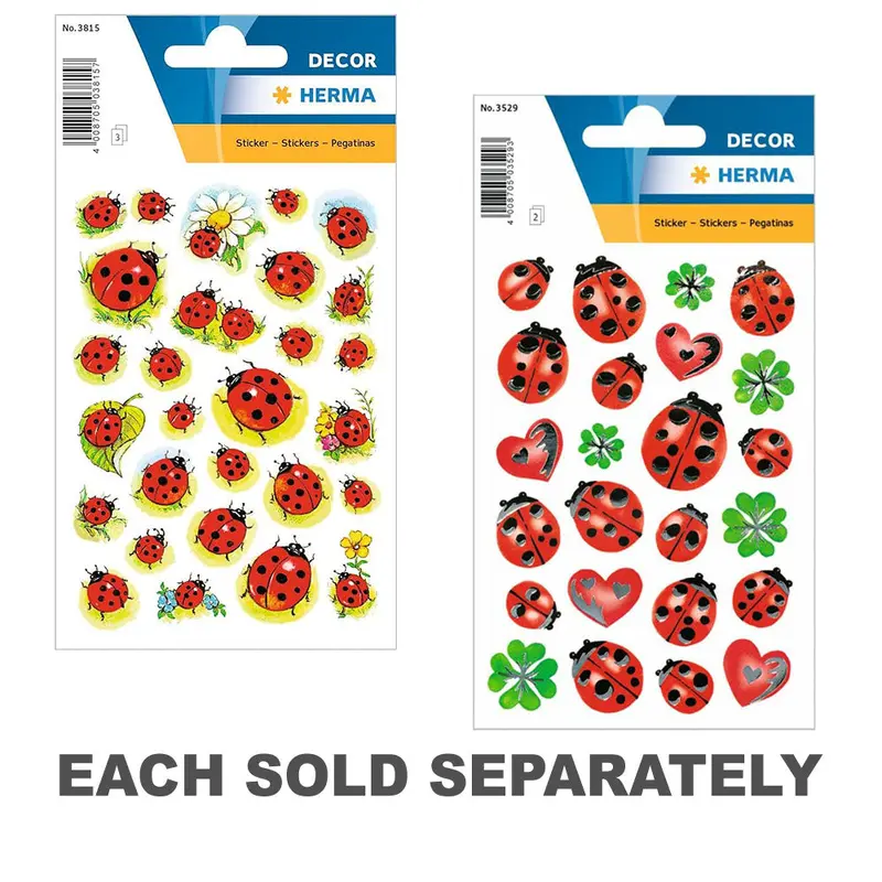 Herma Ladybugs Sticker DecorBugs & Flowers