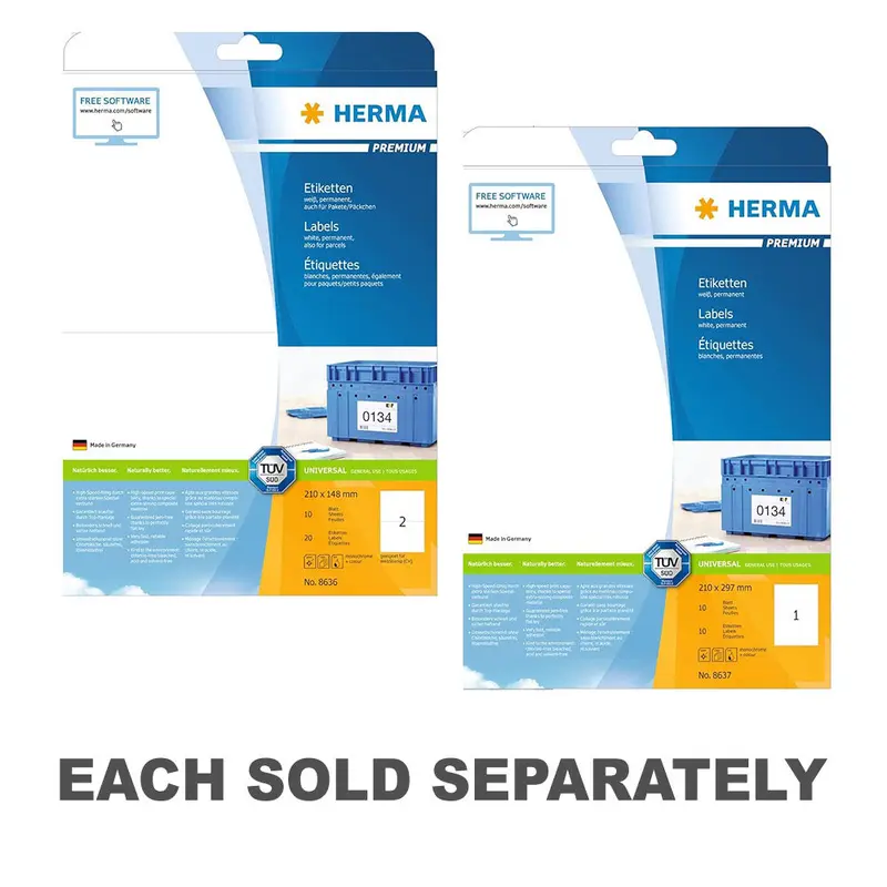 Herma Premium Labels A4 210mm 10pc210x148mm