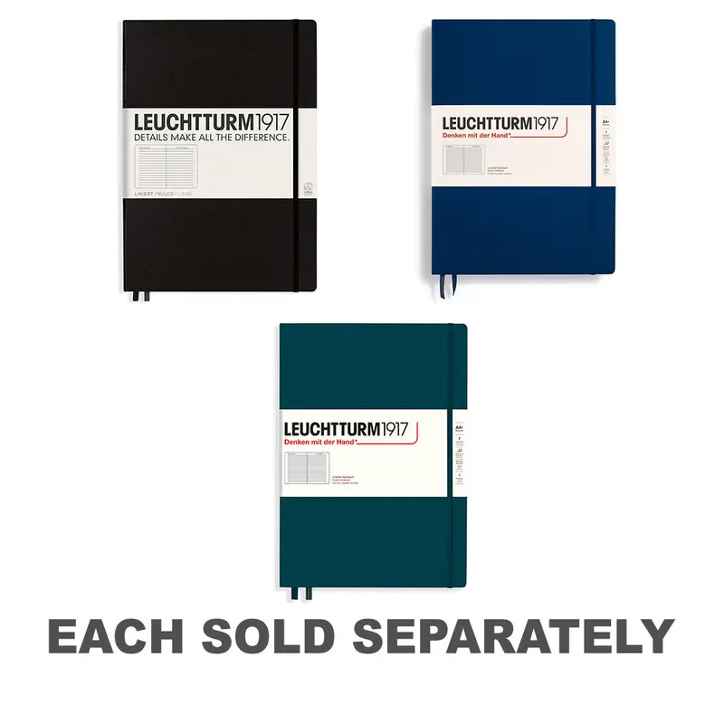 Leuchtturm HC Master Classic Ruled Notebook A4 Black