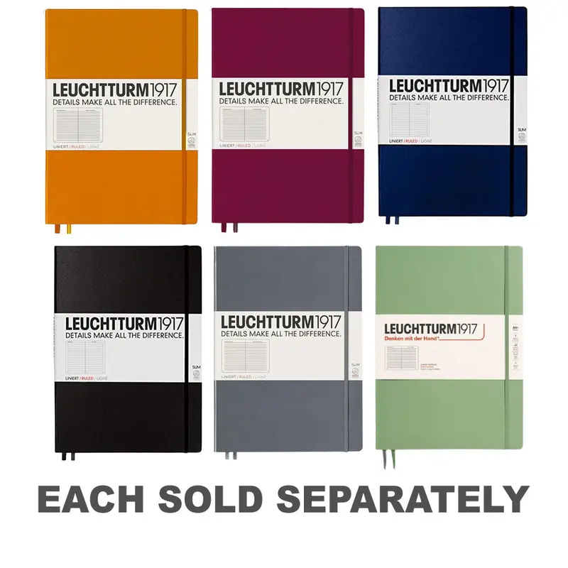 Leuchtturm HC Master Ruled Plain Notebook A4 Anthracite
