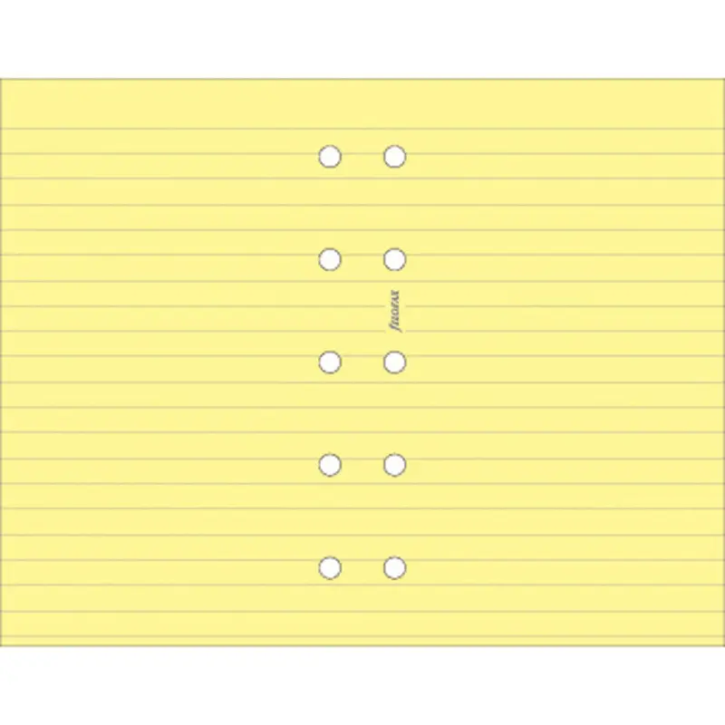 Filofax Mini Ruled Notepaper Refill (Yellow)