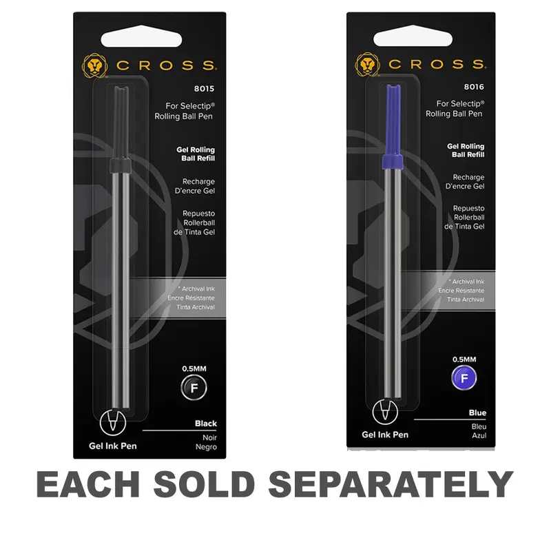 Cross Rolling Ball Pen Refill 0.5mm 1pkBlack