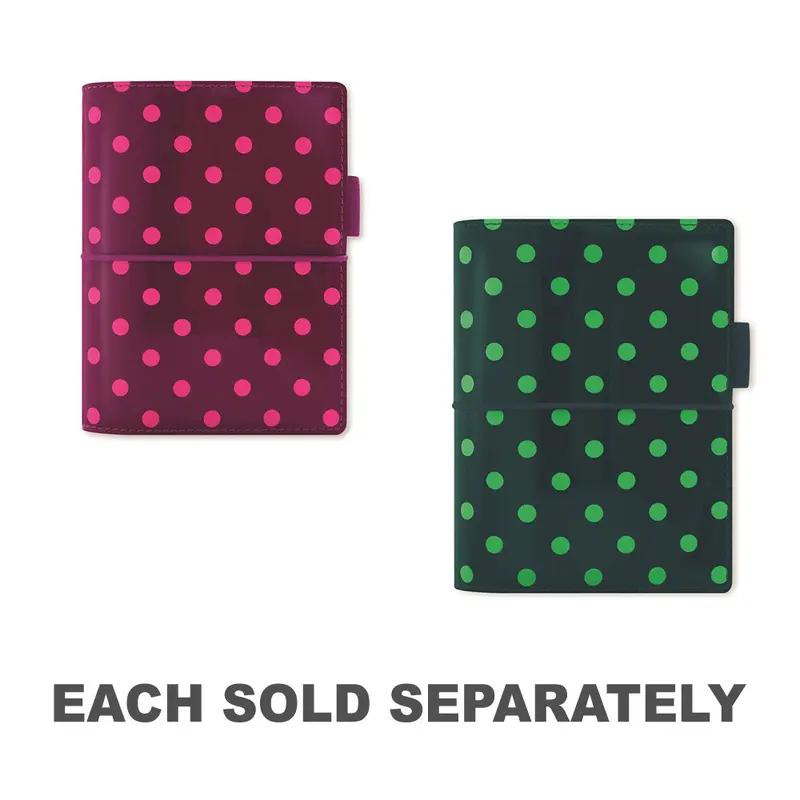 Filofax Domino Spots Patent Pocket OrganiserAubergine