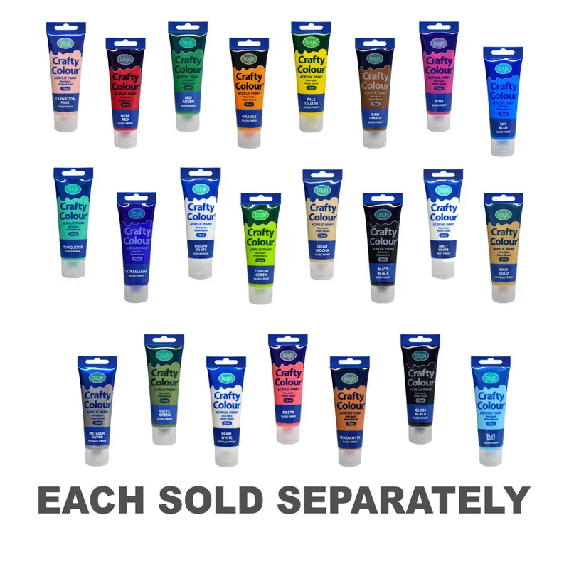 Crafty Colour Acrylic Paint 75mLBlack