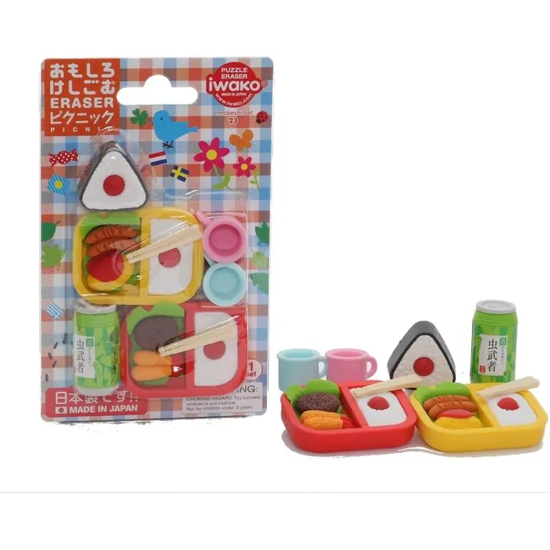 Iwako, Eraser, Picnic, 10 Pieces, Blister Pack, ER-BRI027