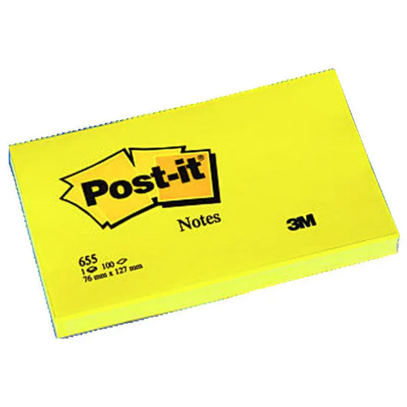 Post-it Sticky Note Paper 100 pages 76X127 Yellow