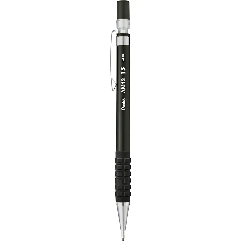 Pentel Mechanical Pencil AMAIN Sharppen 1.3mm, Black, AM13-A