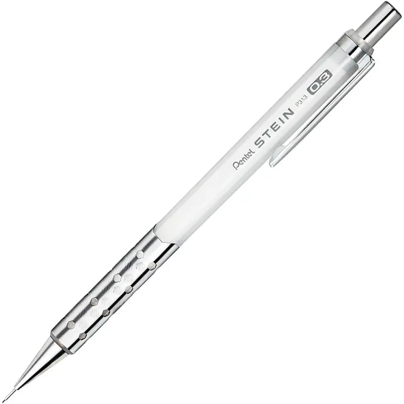 Pentel Mechanical Pencil Stein 0.3mm, Clear White, Packed, XP313-CW